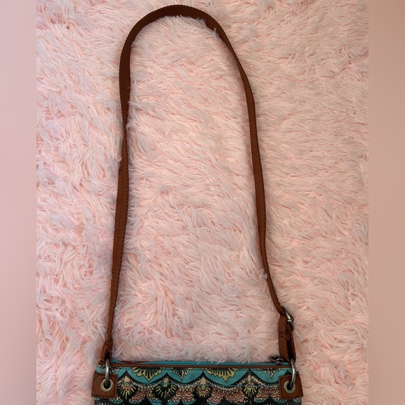 Sakroots Woman’s Hippie Chic Coated Canvas Multicolor Crossbody Bag - Picture 8 of 12